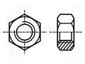 Nut; hexagonal; M6; 1; A2 stainless steel; H: 5mm; 10mm; DIN 934 KRAFTBERG M6/D934-A2