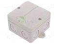 Enclosure: junction box; X: 80mm; Y: 80mm; Z: 52mm; polystyrene; IP65 SPELSBERG ABOX025-AB-2.5