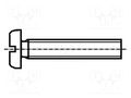 Screw; M3x12; 0.5; Head: cheese head; slotted; polyamide; DIN 85A BOSSARD B3X12/BN1062