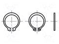 Circlip; spring steel; Shaft dia: 14.3mm; BN 818; Ring: external BOSSARD B15/BN818