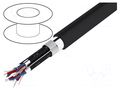 Wire: loudspeaker cable; HELUSOUND®; 4x2x0.22mm2; stranded; black HELUKABEL SOUND-400026