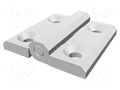 Hinge; Width: 50mm; technopolymer PA; white; H: 50mm ELESA+GANTER CFM50SH-6-CLEAN