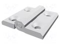 Hinge; Width: 50mm; technopolymer PA; white; H: 50mm ELESA+GANTER CFM50SH-6-CLEAN