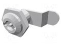 Lock; zinc alloy; 30mm; nickel; Actuator material: steel ELESA+GANTER CQ/A-M19X1-36-30