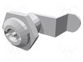 Lock; zinc alloy; 35mm; nickel; Actuator material: steel ELESA+GANTER CQ/A-M19X1-36-35