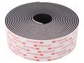 Tape: hook and loop; W: 50mm; L: 5m; Thk: 5700um; acrylic; black 3M 3M-SJ3551-50-5
