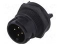 Connector: circular; socket; male; PIN: 4; Buccaneer 4000; THT; 5A BULGIN PXP4013/04P/PC