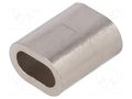 Ferrule; copper; for rope; Ørope: 5mm; L: 18mm; nickel KRAFTBERG TZ-5