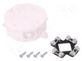 Enclosure: junction box; Ø: 80mm; Z: 38mm; IP41; white ELEKTRO-PLAST NASIELSK EPN-0212-00