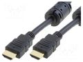 Cable; HDMI plug,both sides; PVC; HDMI 1.4; Len: 1.8m; black; 30AWG VCOM CG511D-018-PB