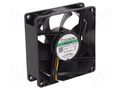 Fan: DC; axial; 24VDC; 80x80x25mm; 69.29m3/h; 33dBA; Vapo; 3200rpm SUNON MF80252V1-G99-A