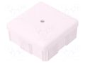 Enclosure: junction box; X: 86mm; Y: 86mm; Z: 39mm; wall mount; IP55 ELEKTRO-PLAST NASIELSK EPN-0226-01