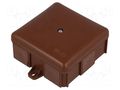 Enclosure: junction box; X: 86mm; Y: 86mm; Z: 39mm; wall mount; IP55 ELEKTRO-PLAST NASIELSK EPN-0226-61