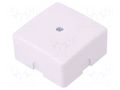 Enclosure: junction box; X: 60mm; Y: 60mm; Z: 30mm; polystyrene; IP41 ELEKTRO-PLAST NASIELSK EPN-0236-00