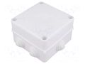 Enclosure: junction box; X: 133mm; Y: 133mm; Z: 83mm; IP55; white ELEKTRO-PLAST NASIELSK EPN-0252-00