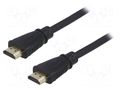 Cable; HDMI plug,both sides; 5m; black; HDMI 1.4 QOLTEC QOLTEC-52305