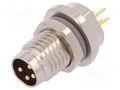 Connector: M8; male; PIN: 4; 30V; IP67; unshielded; socket; 2.5÷4mm TE Connectivity T4040014041-000