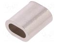 Ferrule; copper; for rope; Ørope: 3mm; L: 11mm; nickel KRAFTBERG TZ-3