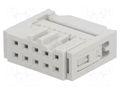 Connector: IDC; plug; female; PIN: 10; with cable clamp; IDC; 1.27mm AMPHENOL COMMUNICATIONS SOLUTIONS 71600-010LF