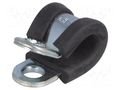 Fixing clamp; ØBundle : 6mm; W: 9mm; steel; Cover material: EPDM MPC INDUSTRIES MPC-LKD10609