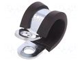 Fixing clamp; ØBundle : 12mm; W: 12mm; steel; Cover material: EPDM MPC INDUSTRIES MPC-LKD11212