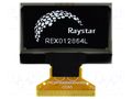Display: OLED; graphical; 1.28"; 128x64; Dim: 34.5x23x1.65mm; white RAYSTAR OPTRONICS REX012864LWAP3N0