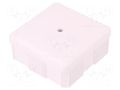 Enclosure: junction box; X: 86mm; Y: 86mm; Z: 39mm; wall mount; IP55 ELEKTRO-PLAST NASIELSK EPN-0226-00