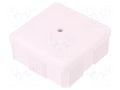 Enclosure: junction box; X: 86mm; Y: 86mm; Z: 39mm; wall mount; IP55 ELEKTRO-PLAST NASIELSK EPN-0226-00