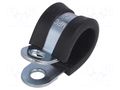 Fixing clamp; ØBundle : 15mm; W: 15mm; steel; Cover material: EPDM MPC INDUSTRIES MPC-LKD11515
