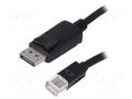 Cable; DisplayPort plug,mini DisplayPort plug; 1.8m; black QOLTEC QOLTEC-50434