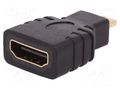 Adapter; HDMI socket,micro HDMI plug; black QOLTEC QOLTEC-50506