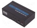 Splitter; HDMI 1.3; black; Input: DC socket,HDMI socket QOLTEC QOLTEC-50536