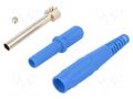 Connector: 4mm banana; socket; 32A; 1kV; blue; on cable,screw STÄUBLI XK-410-23