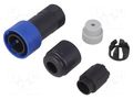 Connector: circular; plug; male; PIN: 6; w/o contacts; for cable BULGIN PXP4010/06P/3035