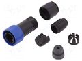 Connector: circular; plug; male; PIN: 6; w/o contacts; for cable BULGIN PXP4010/06P/3540