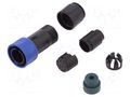 Connector: circular; plug; male; PIN: 10; w/o contacts; for cable BULGIN PXP4010/10P/4045