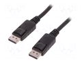 Cable; DisplayPort plug,both sides; DisplayPort 1.1; 1m; black QOLTEC QOLTEC-50452
