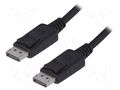 Cable; DisplayPort plug,both sides; DisplayPort 1.1; 5m; black QOLTEC QOLTEC-50455