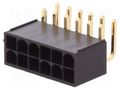 Connector: wire-wire/PCB; socket; male; PIN: 12; Minitek® Pwr 4.2 AMPHENOL COMMUNICATIONS SOLUTIONS 10127819-12121LF