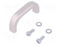 Holder; aluminium; grey; H: 29mm; L: 63mm; W: 12mm; handle MENTOR MR-277.1