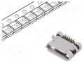 Connector: USB B micro; socket; on PCBs; SMT,THT; PIN: 5; USB 2.0 AMPHENOL COMMUNICATIONS SOLUTIONS 10118193-0001LF/C