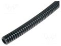 Protective tube; Size: 13; polyamide; black; thin walled HELLERMANNTYTON HG-LW13-PA6-BK-50M