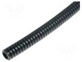 Protective tube; Size: 28; polyamide; black; thin walled HELLERMANNTYTON HG-LW28-PA6-BK-50M
