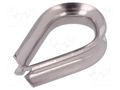 Thimble for rope; acid resistant steel A4; for rope; DIN 6899 KRAFTBERG KAUS-5-A4
