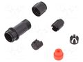 Connector: circular; plug; male; PIN: 6; w/o contacts; for cable BULGIN PXP4011/06P/4550