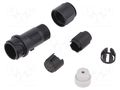 Connector: circular; plug; male; PIN: 10; w/o contacts; for cable BULGIN PXP4011/10P/3035