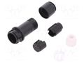 Connector: circular; plug; male; PIN: 10; w/o contacts; for cable BULGIN PXP4011/10P/6065