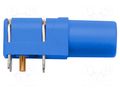 Connector: 4mm banana; socket; 24A; 1kV; blue; gold-plated; PCB SCHÜTZINGER SWEB8094AU-BL