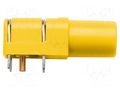 Connector: 4mm banana; socket; 24A; 1kV; yellow; gold-plated; PCB SCHÜTZINGER SWEB8094AU-GE