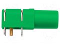 Connector: 4mm banana; socket; 24A; 1kV; green; gold-plated; PCB SCHÜTZINGER SWEB8094AU-GN